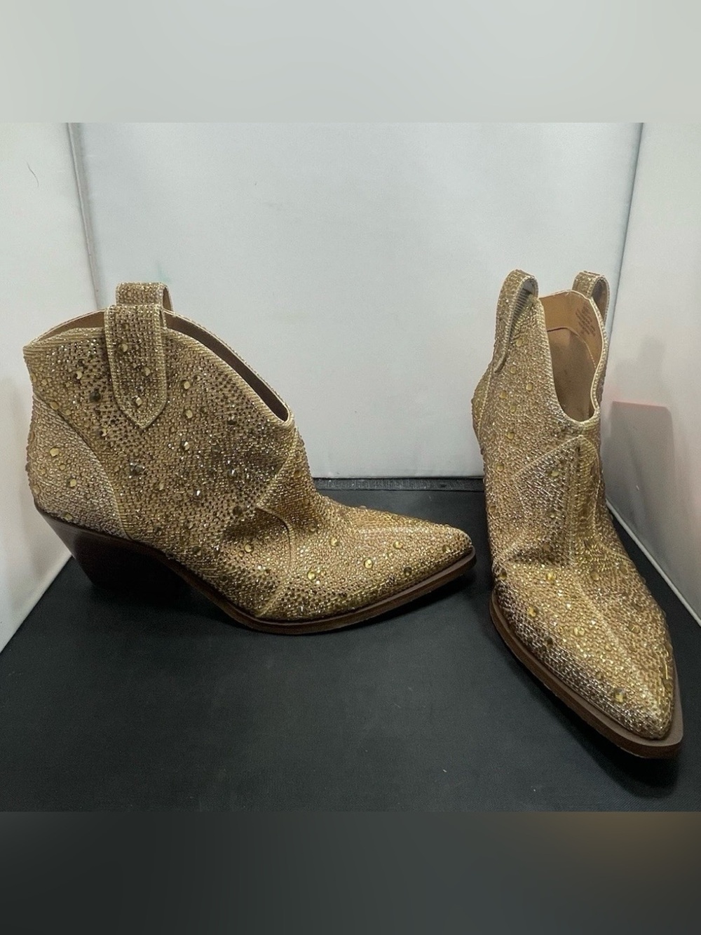 Western Boots Jessica Simpson Zalor Glitter Size 9.5M Mid Heel NEW